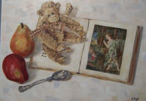 Painted a still life of a few things that inspire ideas.