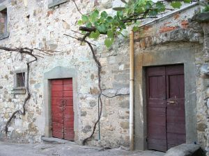 Tuscan mountain village door